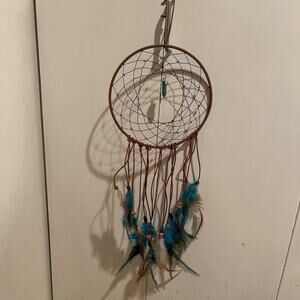Dream Catcher Handmade Feather Wall Hanging Decor 8” Diameter